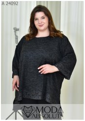 Жіноча туніка Oversize з ангори з гіпюром А 24092
